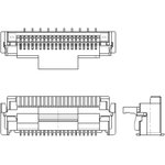 046251016010846+, FFC & FPC Connectors 0.5mm Pitch 16pos Vert Flip Lock Au