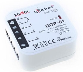 Фото 1/2 ROP-01, Приемник, EXTA FREE, IP20, 230ВAC, NC + NO, встраиваемый, -10-55°C