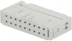 Фото 1/3 71600-018LF, Rectangular Receptacle Connector - 18 Position - 2 Rows - 28 to 30 AWG - 0.100" (2.54mm) Pitch - IDC Cable Termin ...