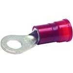 CRS-ZY-0825, TERMINAL, RING TONGUE, 1/4IN, CRIMP, RED