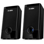 SV-015176, SVEN 318, Колонки пластиковые SVEN 318, чёрный, акустическая система 2.0 (USB, мощность 2x2.5 Вт(RMS)), черный