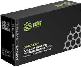 Фото 1/7 Картридж лазерный Cactus CS-CLT-K406S CLT-K406S черный (1500стр.) для Samsung CLP-360/365/CLX-3300/3305