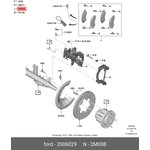 Колодки тормозные задние 2 006 029 FORD 2006029