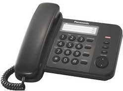 Фото 1/7 Panasonic KX-TS2352RUB (черный) {индикатор вызова,порт для доп. телеф. оборуд.,4 уровня громкости звонка}