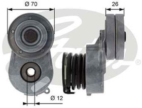 T38496, Ролик натяжной ремня поликлинового OPEL ASTRA H 04-, COMBO 04-, CORSA C 03-, CORSA D 06-, MERIVA 03-10, ZAFIRA 08-,