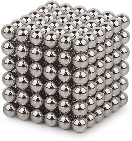 Фото 1/10 Forceberg cube - конструктор-головоломка из магнитных шариков 5 мм, стальной, 216 элементов