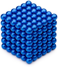 Фото 1/10 Forceberg Cube - конструктор-головоломка из магнитных шариков 5 мм, синий, 216 элементов