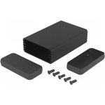 1455C801BK, Enclosures, Boxes, & Cases MetalEndPanel, Black 3.15 x 0.91 x 2.13"