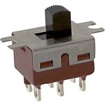 1201M1S3ZQE2, Panel Mount Slide Switch DPDT Latching 6 A @ 120 V ac ...