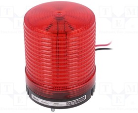 S80LS-12/24-R, Сигнализатор световой, мигающий световой сигнал, красный, IP65
