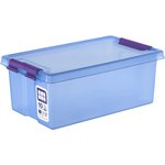 Контейнер HOME 10 литров с крышкой, прозрачно-голубой M-H10-00.06new