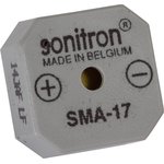 SMA-17LT-P10, 86dB Through Hole Continuous Internal Buzzer, 17.5 x 17.5 x 8mm ...