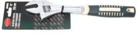 Фото 1/2 Ключ разводной 200мм 8" (захват 25мм) с резиновой рукояткой в блистере ROCKFORCE
