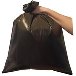 Мешки для мусора ПВД 60л 45мкм 20шт/рул черные 50x70см Luscan