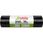 Мешки для мусора 240л, 112 х 140см 10шт/рул 30мкм (ПВД) (чер.)