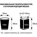 ВП-0021, Мешки для мусора ПВД 180л 30мкм 50шт/уп черные 90x110см