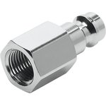 KS3-1/8-I, Brass Male Pneumatic Quick Connect Coupling, G 1/8 Female Threaded