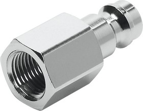 KS3-1/8-I, Brass Male Pneumatic Quick Connect Coupling, G 1/8 Female Threaded