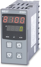 P8100-2100-0200, P8100 PID Temperature Controller, 96 x 48 (1/8 DIN)mm, 1 Output Relay, 24 → 48 V ac/dc Supply