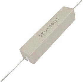 Фото 1/2 RX27-1 100 Ом 25W 5% / SQP25, Мощный постоянный резистор , керамо-цементный корпус