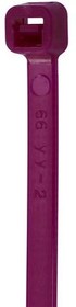 PCT-0150-030-PL-100, Cable Tie 150 x 3.3mm, Polyamide 6.6, 180N, Purple