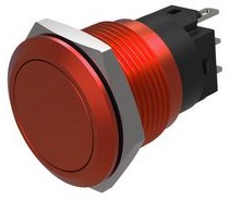 Фото 1/2 82-5751.2000, Pushbutton Switch, 1CO, Latching Function, Red, 19mm