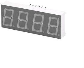 F511SYGWA/S530-E2, Индикатор 7-сегментный 4Dig 14,22мм CC зеленый 4,5mcd