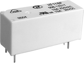 HF118F/005-1ZS1T(136), PCB Mount Power Relay, 5V dc Coil, 10A Switching Current, SPST, Hongfa | купить в розницу и оптом