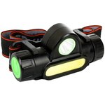 E1340 фонарь налоб. аккум 3,7В, черный, XPE + COB LED, 3 Ватт, 2 реж., магнит ...