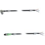 1681897, Right Angle Female 4 way M8 to Unterminated Sensor Actuator Cable, 5m