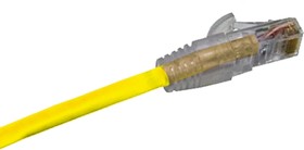 PCD-01003-0K, Cat5e Straight Male RJ45 to Straight Male RJ45 Ethernet Cable, U/UTP, Yellow PVC Sheath, 2m