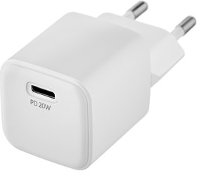 Фото 1/7 Адаптер питания uBear Select Wall charger 20W, бел, USB-C (WC20WH01-AD)