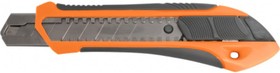 Нож 18мм, обрезиненный пластиковый корпус + лезвия 10 шт IR16-189