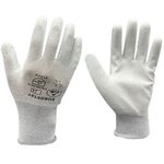 51-680-0600B, Gloves with Palm Coating, ESD, Polyester, Small, 230mm, Grey