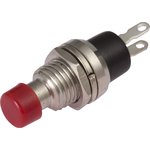 PBS10C-2 red, Momentary ON- (OFF) button (1A 250VAC), red