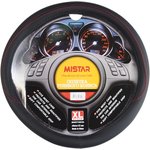 MIS-17STW13 BK (XL), Оплетка руля (XL) 41-43см черно-красная MISTAR