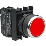 B200DK, Кнопка нажимная круглая красная, 1НЗ, серия B, 250 В AC, 4 А