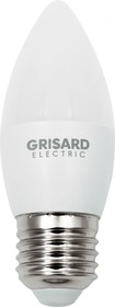 GRE-002-0042, Лампа светодиодная E27 C35 7W (60W) 220V теплый GRISARD ELECTRIC