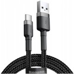 CAMKLF-BG1, CAMKLF-BG1_кабель USB! micro 1м 2.4A серо-черный\