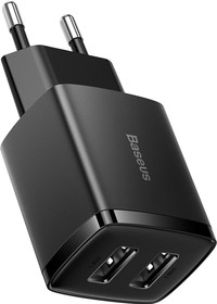 Фото 1/8 Сетевое зарядное устройство Baseus Compact 10.5W EU Black (CCXJ010201)