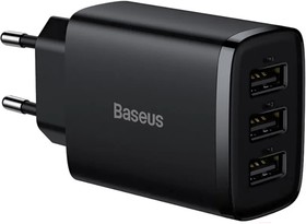 Фото 1/8 Сетевое зарядное устройство Baseus Compact 17W EU Black (CCXJ020101)
