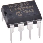 MCP6542-E/P , Dual Comparator, Push-Pull O/P, 1.6 → 5.5 V 8-Pin PDIP