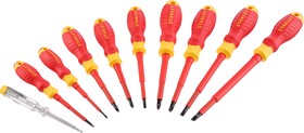 Фото 1/4 STHT60032-0, Phillips; Pozidriv; Slotted Insulated Screwdriver Set, 10-Piece