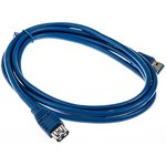 USB 3.0 Cable, Male USB A to Female USB A USB Extension Cable, 2m