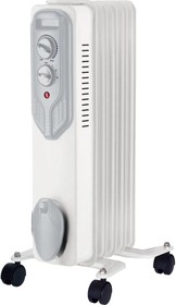 Фото 1/6 Масляный радиатор PRIMERA ORP-510-HMC, с терморегулятором, 1000Вт, 5 секций, 3 режима, белый