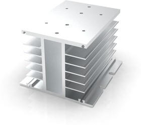 Фото 1/2 РТР036, Алюминиевый радиатор для твердотельного реле 100х80х150мм