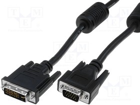 AK-320300-020-S, Cable; dual link; D-Sub 15pin HD plug,DVI-I (24+5) plug; 2m