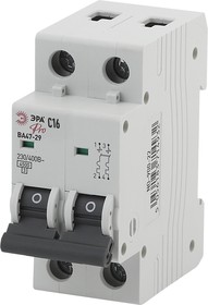 Автоматический выключатель ЭРА PRO NO-900-28 ВА47-29 2P 16А кривая C 4,5кА Б0031760