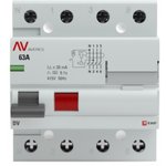 Устройство защитного отключения DV, 4P, 80А/300мА, AC, AVERES rccb-4-80-300-ac-av