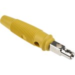 930058103, Yellow Male Banana Plug - Screw, 60V dc